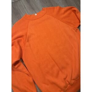 Vintage 1970s mens size M POP Orange pullover Sportwear Crewneck